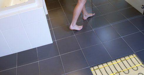 Warme voeten in de badkamer